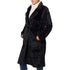 Cappotto lungo nero da donna in pelliccia sintetica Swish Jeans, Abbigliamento Donna, SKU j613000174, Immagine 0
